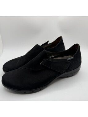 Memphisto Luce Flat Women Size 9.5 Black Nubuck Comfort Walking Shoes